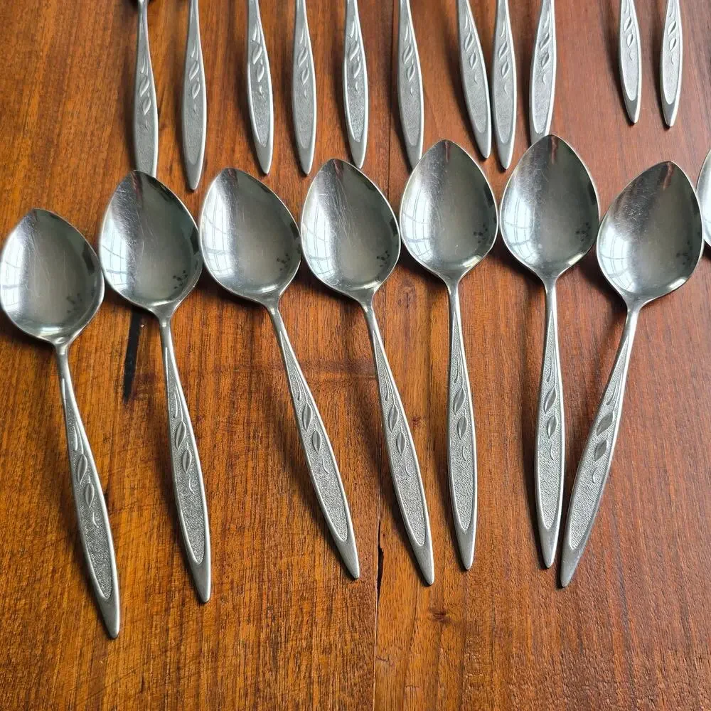 Vintage Oneida Royal Harvest Flatware WM Rogers Premier Stainless 29 Pcs MCM